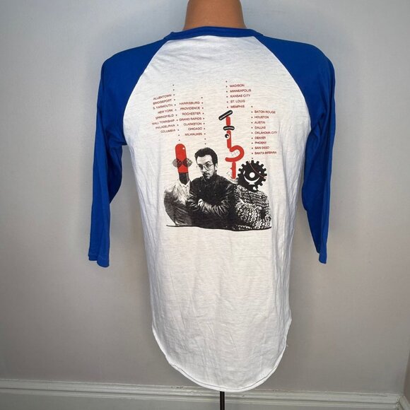 Vintage 1980s Elvis Costello and the Attractions Tour T-Shirt, Punch the Clock - Picture 2 of 3